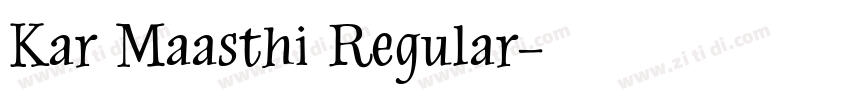 Kar Maasthi Regular字体转换